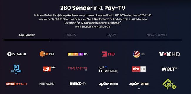 50% Rabatt auf waipu.tv Perfect Plus + Netflix Premium für eff. 15,75€ mtl.