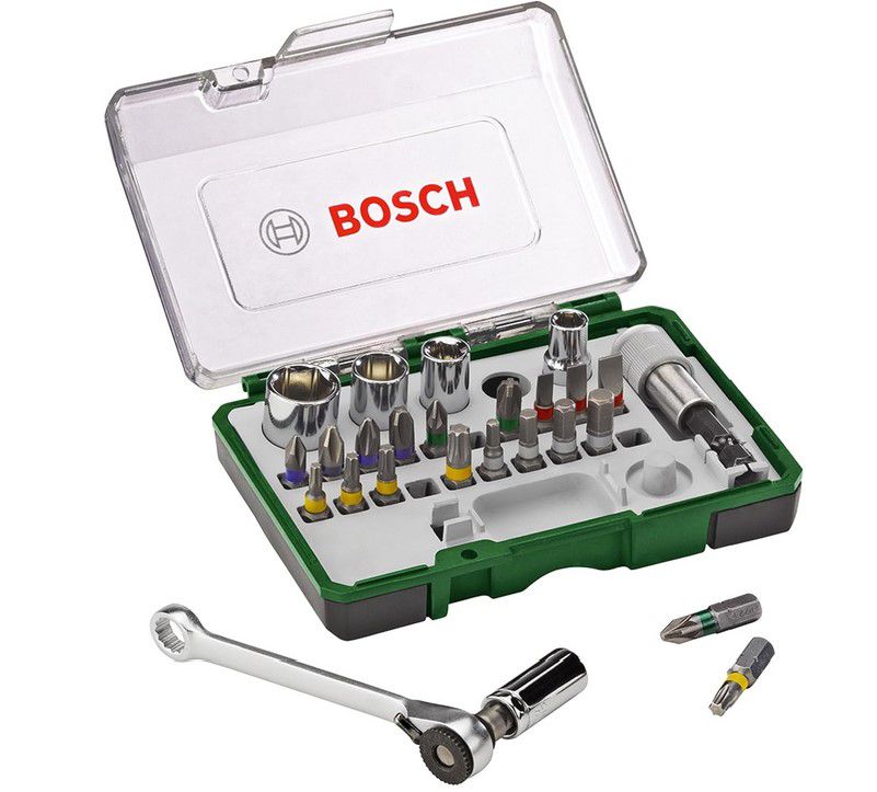 Bosch Schrauberbit und Ratschen Set 27tlg. für 12,99€ (statt 20€)