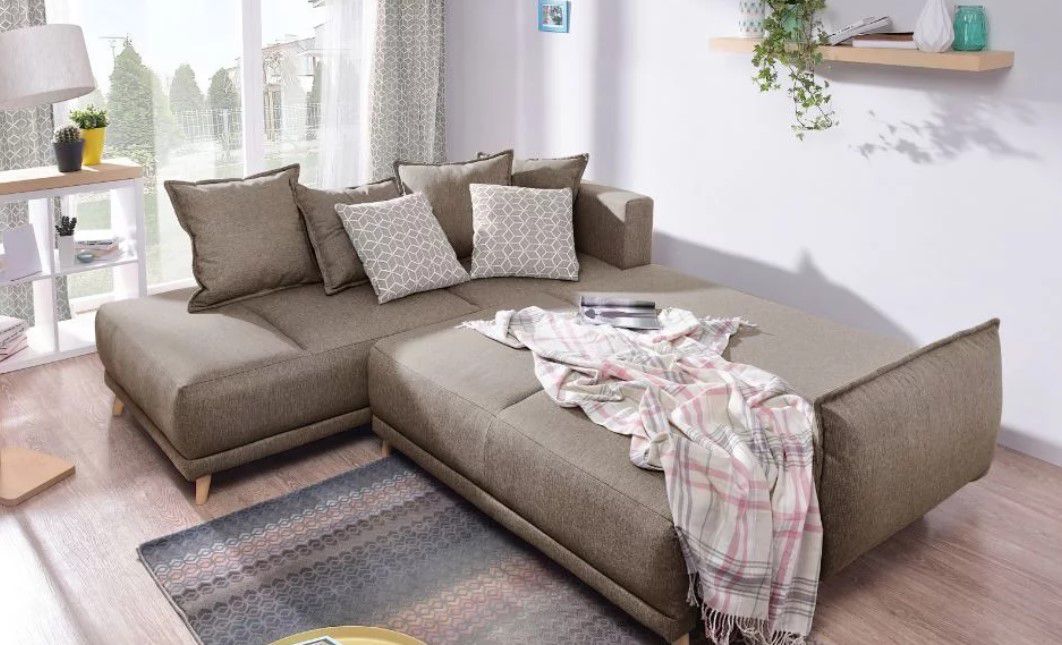 MID YOU Eckschlafsofa LAZY LUKKA 190/235 cm für 648,95€ (statt 999€)