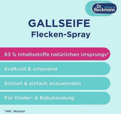 Dr. Beckmann Gallseife Flecken Spray für 1,79€ (statt 2,45€)