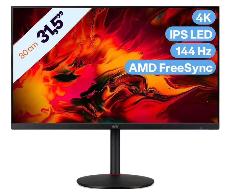 Acer Nitro XV322QKKV – 31,5″ 4K Monitor, 144Hz, 1ms für 397,95€ (statt 498€)