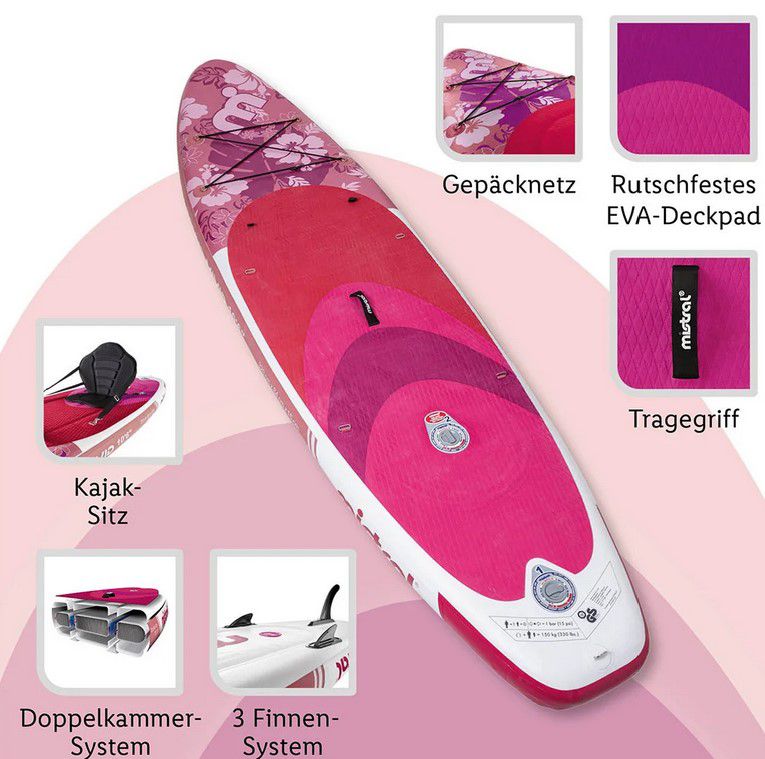 Mistral VIVID 10.6 Doppelkammer SUP + Zubehör für 254,95€ (statt 305€)