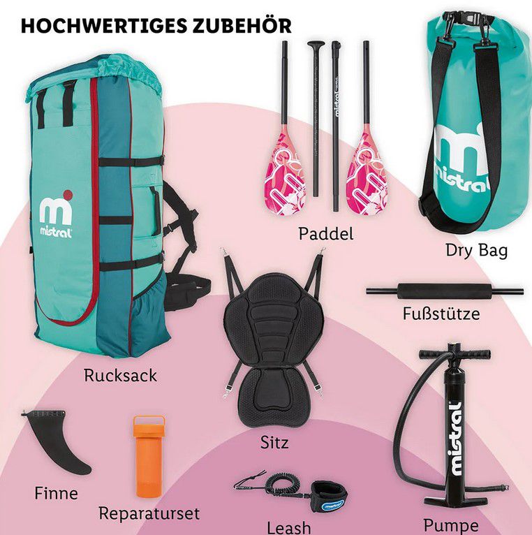 Mistral VIVID 10.6 Doppelkammer SUP + Zubehör für 254,95€ (statt 305€)