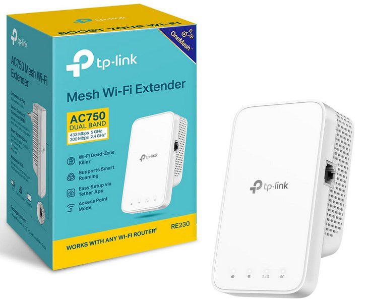 TP Link RE230 WLAN Repeater max 750MBit/s B Ware für 14,99€ (statt neu 27€)