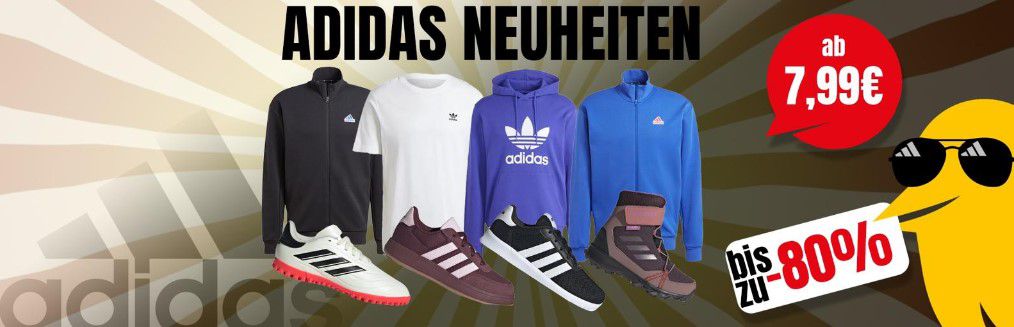 adidas Neuheiten Sale   günstige Restgrößen ab 7,99€ +VSK