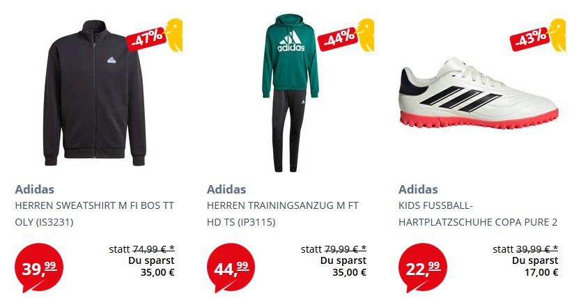 adidas Neuheiten Sale   günstige Restgrößen ab 7,99€ +VSK