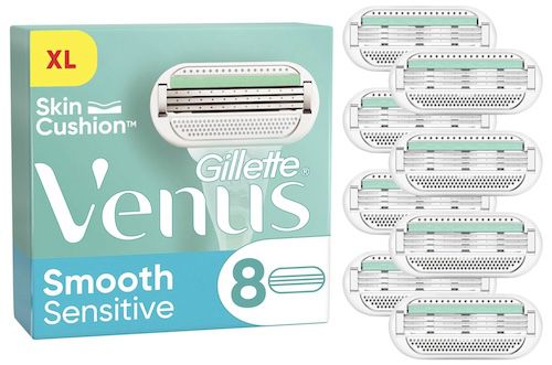 8er Pack Gillette Venus Deluxe Smooth Sensitive Rasierklingen für 15,58€ (statt 24€)