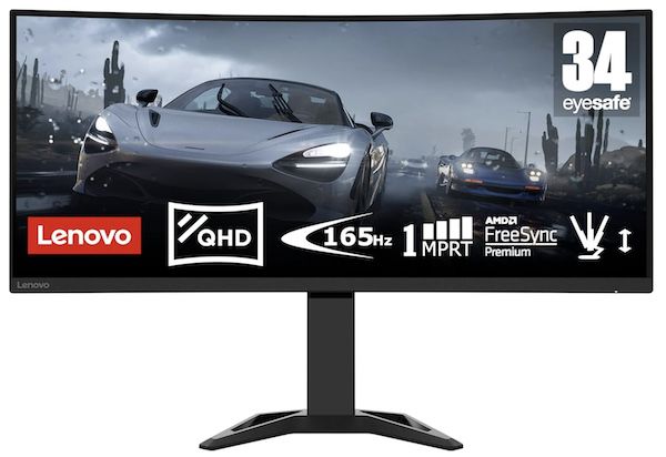 Lenovo G34w 30   34 Zoll QHD Gaming Monitor für 278,99€ (statt 329€)