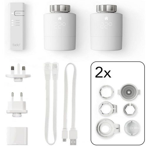 tado Wifi Starter Kit V3+ Basis + 2 Heizkörperthermostate für 79,99€ (statt 105€)