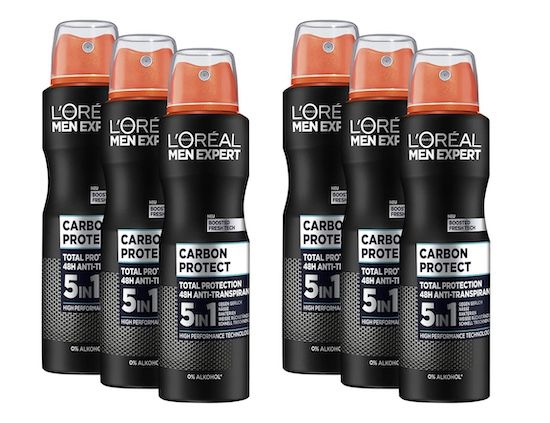 6er Pack LOréal Men Expert Carbon Protect Deo ab 9,67€ (statt 12€)