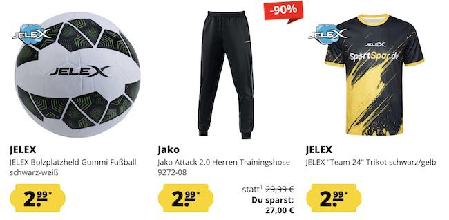 🔥👕 SportSpar Fixpreis Sale   Alle Artikel nur 2,99€ zzgl. VSK + 5€ Gutschein ab 60€