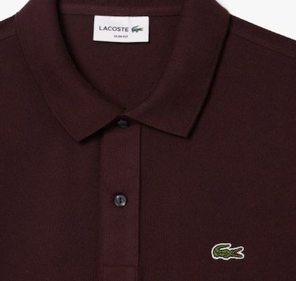 Lacoste L1212 Poloshirt Slim Fit in Bordeaux für 56€ (statt 72€)