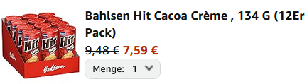 12x Bahlsen Hit Cacoa Creme mit je 134g ab 7,59€ (statt 12€)