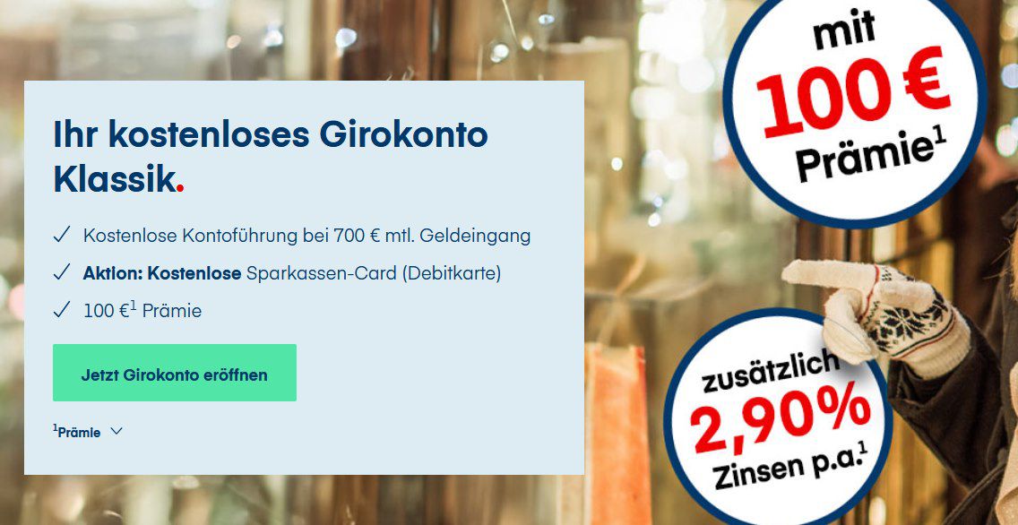 💰 1822direkt kostenloses Girokonto + 100€ Prämie + 125€ KwK + 2,90% Zinsen