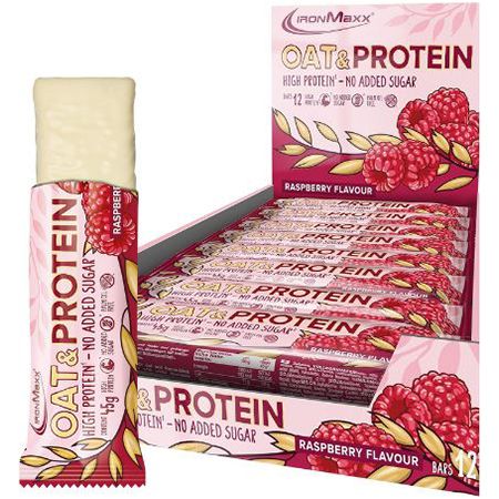 12er Pack IronMaxx Oat & Protein Bar Raspberry für 7,23€ (statt 24€)