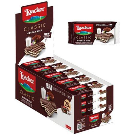 25er Pack Loacker Classic Cocoa & Milk Waffeln ab 13,07€ (statt 17€)