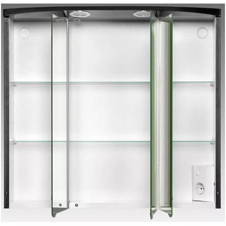 Spiegelschrank Lambda in anthrazit, 70x63,7x22cm für 109,94€ (statt 160€)