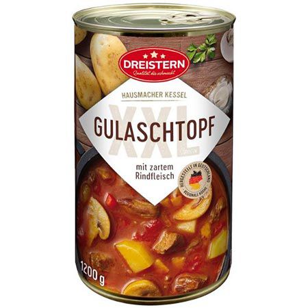 🍲 1,2Kg Dreistern Gulaschsuppe mit Kartoffeln ab 4,79€ (statt 7€)