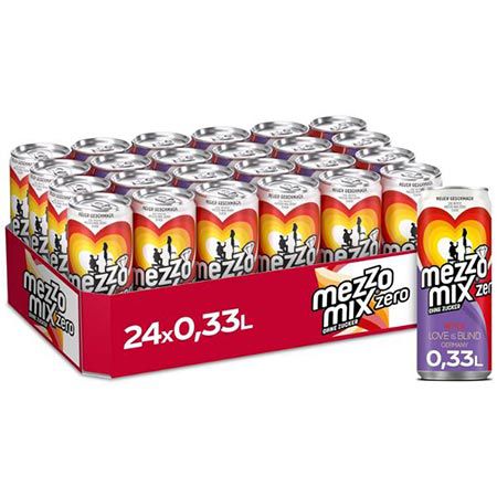 🥤 24er Pack Mezzo Mix Zero Dosen, 330ml ab 14,84€ (statt 24€)