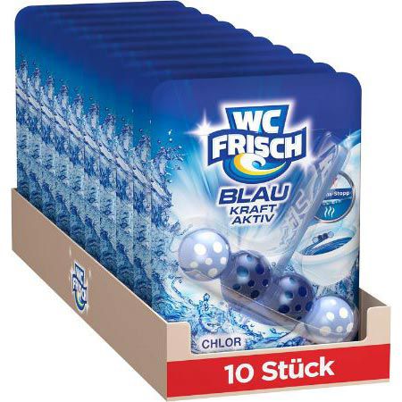 🚽 10er Pack WC Frisch Kraft Aktiv Blauspüler Chlor für 14,90€ (statt 20€)