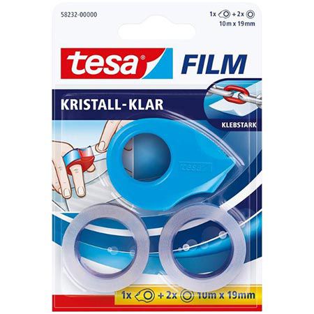 tesafilm Mini Abroller inkl. 2 x Kristall Klar Rollen, 10M für 3,79€ (statt 6€)