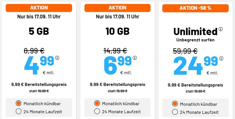 Sim.de Allnet Flat mit 40GB 5G für 12,99€ mtl.   Unlimited für 24,99€