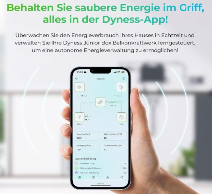 Dyness Balkonkraftwerk LiFePO4 mit 1,6kWh Akkukapazität für 656€ (statt 729€)