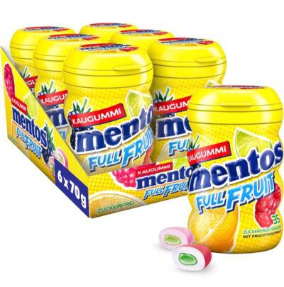 6x 70g Mentos Kaugummi Full Fruit ab 12€ (statt 15€)