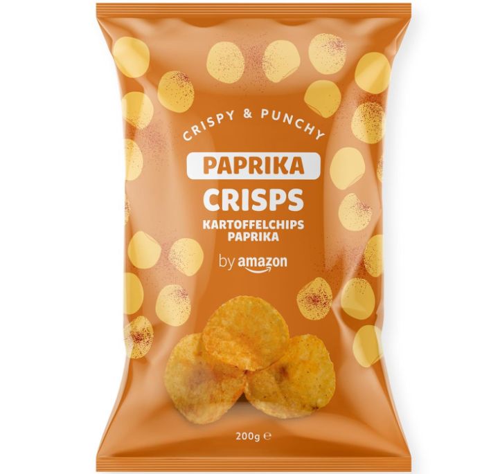 Our Essentials by Amazon Kartoffelchips Paprika, 200g ab 1,18€