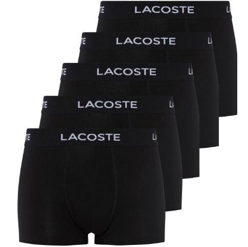 Lacoste 5er Pack Boxershorts in Schwarz bis Größe L ab 39,99€ (statt 56€)