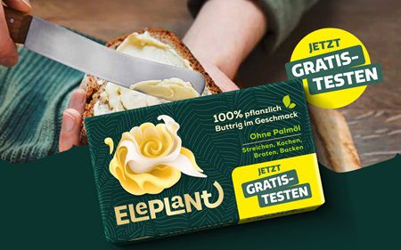 Pflanzlicher Brotaufstrich Eleplant gratis ausprobieren