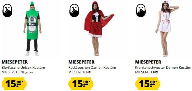 🥳 SportSpar: ALLE Miespeter Karneval Kostüme nur 15€ + 5€ Gutschein ab 60€