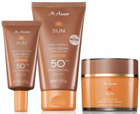 ☀️ M. Asam Sun Gesicht & Körper Sonnenpflege Set, 3 tlg. für 32,94€ (statt 53€)