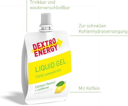 12er Pack Dextro Energy Liquid Gel   Lemon & Koffein ab 16,85€ (statt 22€)