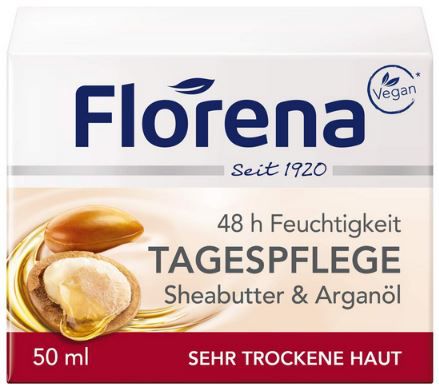 Florena Tagescreme mit Sheabutter & Arganöl, 50ml ab 1,59€ (statt 5€)