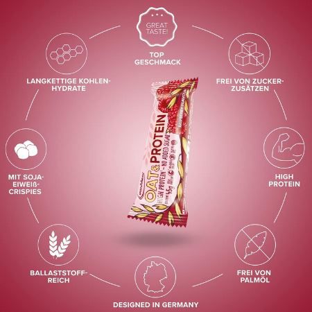 12er Pack IronMaxx Oat & Protein Bar Raspberry für 7,23€ (statt 24€)