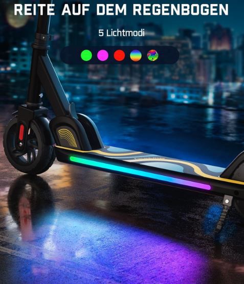 Fanttik Ride C9 Pro Elektroroller mit LED für 149,09€ (statt 210€)   Keine Zulassung!