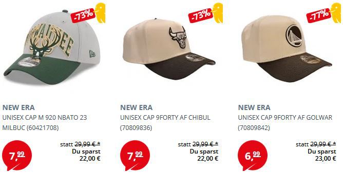 PickSport: New Era Caps ab nur 5,94€ zzgl. Versand