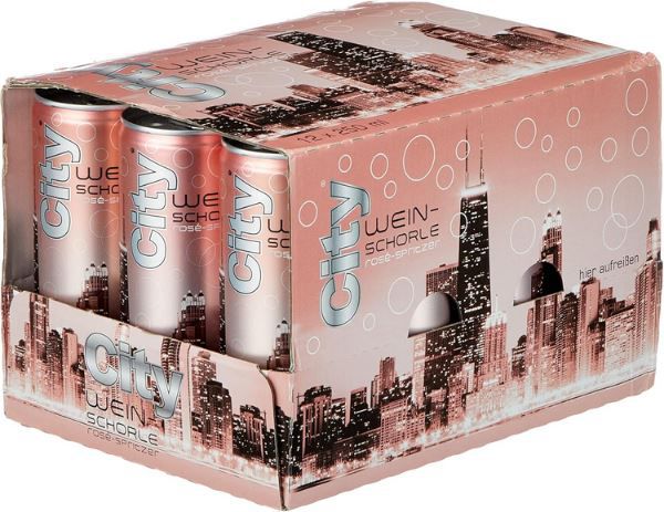 12er Pack City Weinschorle Rosé, 0,25L ab 7,72€ (statt 12€)