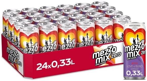 🥤 24er Pack Mezzo Mix Zero Dosen, 330ml ab 14,84€ (statt 24€)