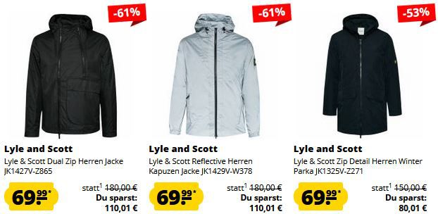 👕 SportSpar: Lyle & Scott Sale ab 15,99€ + 5€ Gutschein ab 60€