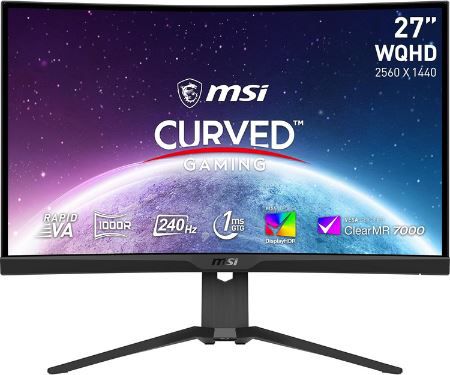 MSI MAG 275CQRXFDE 27 WQHD Gaming Monitor, 1ms, 240Hz für 299€ (statt 329€)