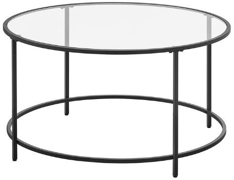 Vasagle Couchtisch mit Glasplatte, 84cm für 42,99€ (statt 60€)