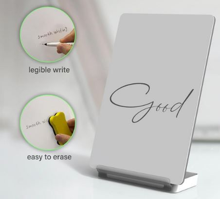 Yagee Schreibtisch Whiteboard mit Handy Halterung, 24×17cm für 11,54€ (statt 18€)