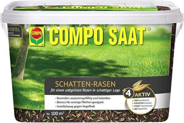 2Kg Compo Saat Schatten Rasensamen bis 100m² für 32,30€ (statt 48€)