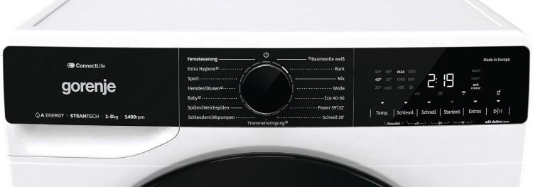 Gorenje WPNA 84 Waschmaschine mit 8kg, WiFi für 399€ (statt 520€)