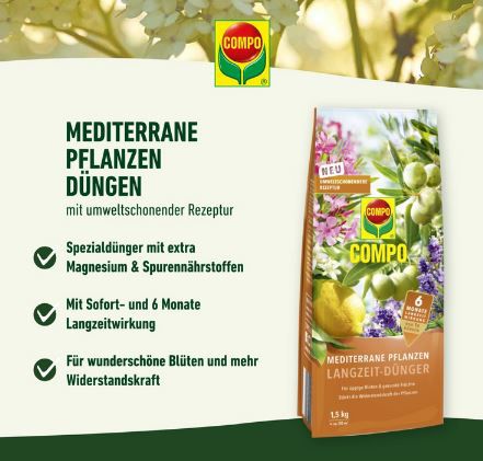 1,5Kg Compo Mediterraner Pflanzen Langzeit Dünger für 12,69€ (statt 17€)