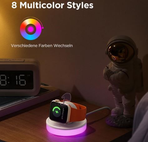 Joyroom Kabellose Ladestation für Apple Watch mit RGB für 9,98€ (statt 25€)