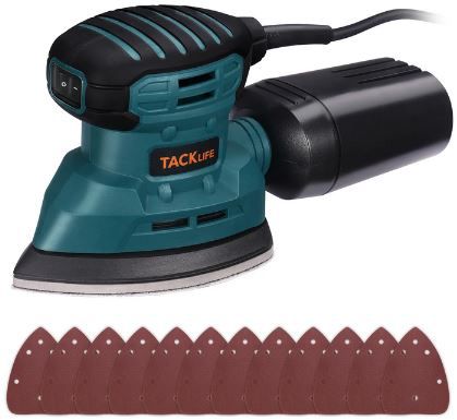 Tacklife PMS01AS Multischleifer mit 12 Schleifpapieren für 13,39€ (statt 18€)