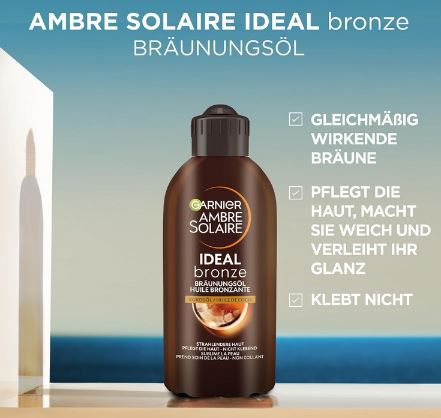 Garnier Ambre Solaire Ideal Bronze Bräunungsöl, 200ml ab 4,79€ (statt 7€)